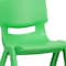 Flash Furniture Green Plastic Stackable School Chair with 13.25'' Seat Height, PK4 4-YU-YCX4-004-GREEN-GG - alternate 3